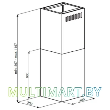Вытяжка MAUNFELD Bath Isla 401 (нержавеющая сталь) картинка 12